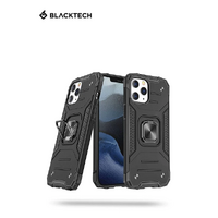 Blacktech Robot Magnet Case for Apple iPhone 14 Pro - Black