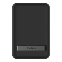 Belkin BoostCharge Magnetic Wireless Power Bank 5k Plus Stand - Black