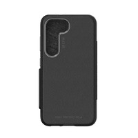 EFM Monaco Armour Leather and D3O Case for Galaxy S23 -  Black/Space Grey