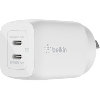 Belkin BoostUp Charge Dual USB-C GaN Wall Charger 65W - White