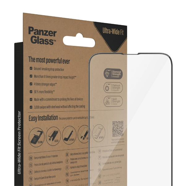 PanzerGlass® Privacy Screen Protector iPhone 15 Pro Max | Ultra-Wide Fit w.  EasyAligner