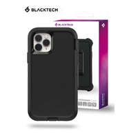 BLACKTECH  iPhone 12 Pro Max Defender with Separable Clip case- Black