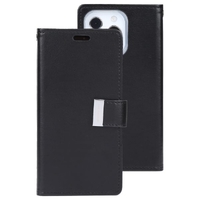 Goospery Rich Diary Case for Apple iPhone 14 Pro - Black