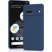 Blacktech Soft Feeling With Soft Micro Fiber Google Pixel 7 Case - Midnight Blue
