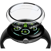 BLACKTECH Google Pixel Watch Case With Tempered Glass - Clear