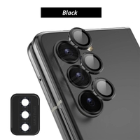 Blacktech Camera Anti Glare Glass Case For Samsung Galaxy Z fold5 - Clear