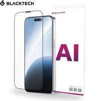 BLACKTECH iPhone 15 Pro  AI AUTO 9D Full Cover Tempered Glass - Black