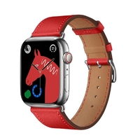 Hoco Apple Watch 44 / 45 / 46 / 49 mm iWatch WA17 Genuine leather strap - red