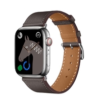 Hoco Apple Watch 44 / 45 / 46 / 49 mm  iWatch WA17 Genuine leather strap - dark gray
