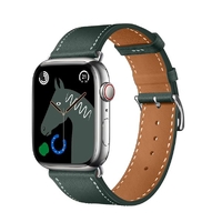 Hoco Apple Watch 38 / 40 / 41 / 42 mm iWatch WA17 Genuine leather strap - dark night green