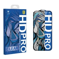 LITO D14 HD PRO Clear Full Glass Full Glue-ESD Glue Guard For iPhone 16 Pro Max - Black
