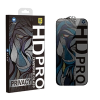  LITO D16 HD PRO Privacy Full Glass Full Glue-ESD Glue Guard For iPhone 16 Pro Max- Black