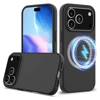  Blacktech Soft Feeling With Soft Micro Fiber (MagSafe Compatible) iPhone 17 Pro Max Case- Black