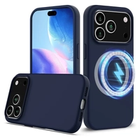  Blacktech Soft Feeling With Soft Micro Fiber (MagSafe Compatible) iPhone 17 Pro Max Case- Midnight Blue