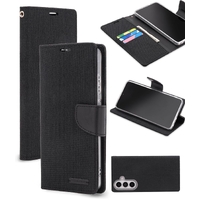 Goospery Samsung Galaxy S26 Plus  Mercury Blue Moon Diary (MagSafe Compatible) - Black
