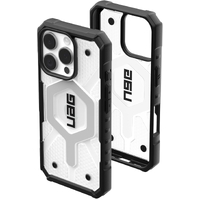 UAG Pathfinder Clear MagSafe Apple iPhone 16 Pro Rugged Case - Ice/Silver 