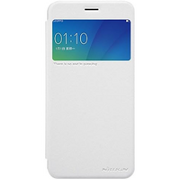 Nilkin Sparkle Leather Case for Oppo 9Rs - White
