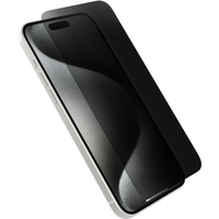 OtterBox Premium Pro Glass Antimicrobial Privacy Screen Protector for Apple iPhone 15 Pro Max - Clear