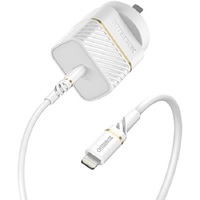 OtterBox Kit 1 Port USB-C To Lightning Fast Wall Charger Type-I 18W - Cloud Dust White With 1M Cable