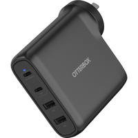 OtterBox 100W Four Port Wall Charger - Black With - 2 x USB-C and 2 x USB-A Ports- Black
