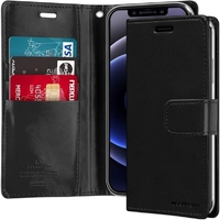 Goospery Bluemoon Diary Case for Apple iPhone 12 Pro Max - Black