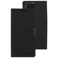 Goospery Canvas Diary Case for Samsung Galaxy S23 Ultra - Black