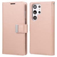 Goospery Rich Diary Case for Samsung Galaxy S23 Ultra - Rose Gold