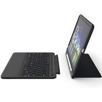 Zagg Slim Book Go Plus Zagg Invisible Shield Bundle for Apple iPad 9.7 - Black