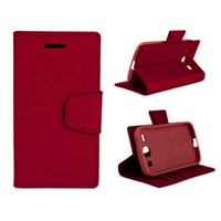 MyCase Leather Wallet Case for Samsung Galaxy S7 - Maroon