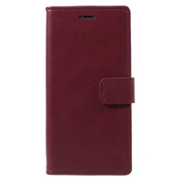 MyCase Leather Folder Case for Samsung S10 plus - Maroon/Berry Red