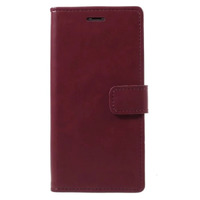 MyCase Leather Folder Case for Samsung S10 plus - Maroon/Berry Red
