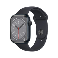Apple Watch S8 45mm Midnight Aluminum & Ceramic Case with Sport Band Unlocked - Black