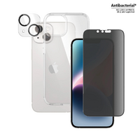 PanzerGlass Privacy Bundle Privacy Screen Protector Case Camera Lens Protector for Apple iPhone 15