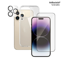 PanzerGlass Bundle Ultra Wide Fit Screen Protector Hard Case Camera Lens Protector for Apple iPhone 15 Pro Max