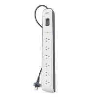 Belkin 6-Outlet Surge Protection Strip with 2M Power Cord Universally compatible - Grey