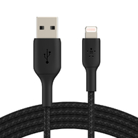 Belkin BoostCharge Lightning to USB-A 2M Cable For Apple Devices - Black 