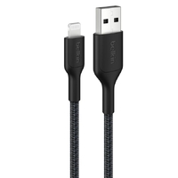 Belkin BoostCharge Braided USB-A Cable with Lightning Connector 15cm - Black
