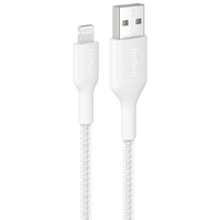 Belkin BoostCharge Pro Braided USB-A to Lightning Cable 2M - White
