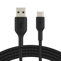 Belkin BoostCharge USB-A to USB-C Braided Cable 1m Black - Universally compatible - Black