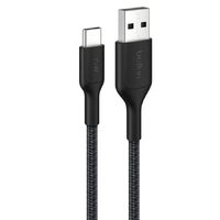 Belkin Boost Charge Pro USB-A to C - Braided Cable - 1mUniversally compatible - BlackBlack