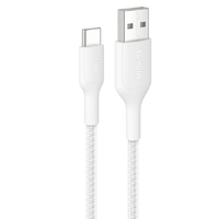 Belkin Boost Charge Pro USB-A to C - Braided Cable - 1mUniversally compatible - White