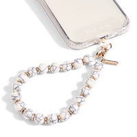 Case-Mate Beaded Phone Wristlet Universal - White Marble