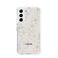 Case-Mate Floral Gems Antimicrobial Case - For Samsung Galaxy S23 - Clear/ Gold