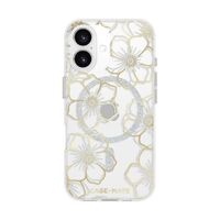 Case-Mate Floral Gems MagSafe Case for Apple iPhone 16 - Gold / Clear