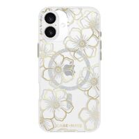 Case-Mate Floral Gems MagSafe Case for Apple iPhone 16 Plus - Gold / Clear