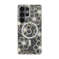 Case-Mate Floral Gems Case  For Samsung Galaxy S25 Plus - Gold w/ Magnet