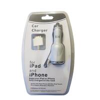 Car Charger iPhone 3G/3Gs/4G iPhone Car Charger with Cable - White