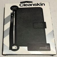 Cleanskin Flip Wallet with Mag-Latch Hard Shell suits iPhone X - Black