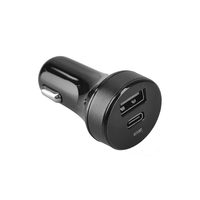 Cleanskin 27W Dual Car Charger and Qualcomm Quick Charge 3.0 USB Port - Black