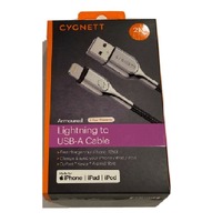 Cygnett Armoured Lightning to USB-A Cable (2M) - Black 